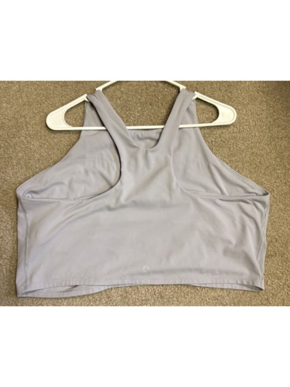 ATHLETA Conscious Crop Bra 2X Litest Gray Retail $64 Worn Once - Picture 3 of 5